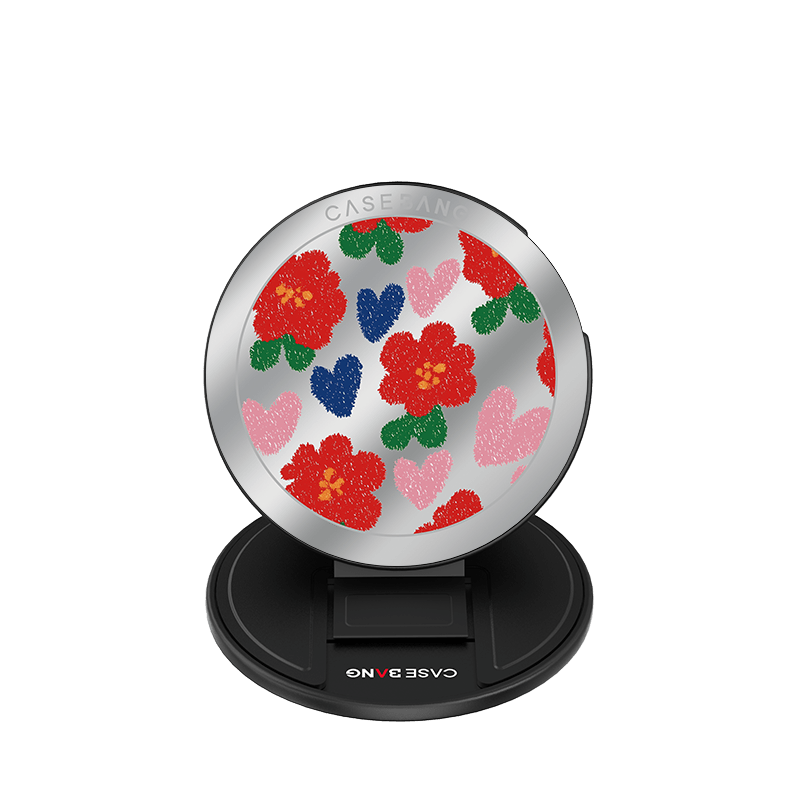 Little Red Flower MagSafe Grip Stand - CaseBangMagsafe Grip StandCaseBangBase Stand + Back Cover